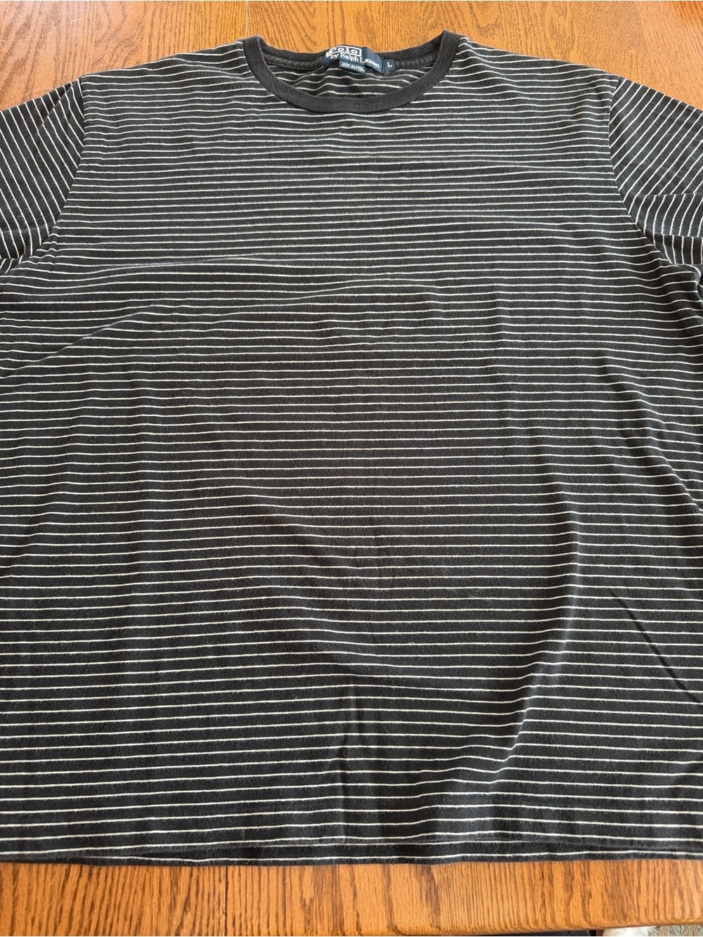 Polo Ralph Lauren Vintage Black and White Striped T-Shirt